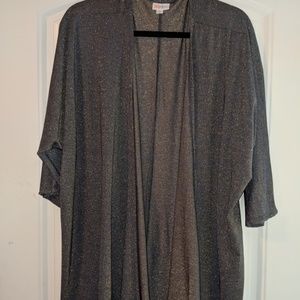 Lularoe, elegant, large, blue with gold shimmer